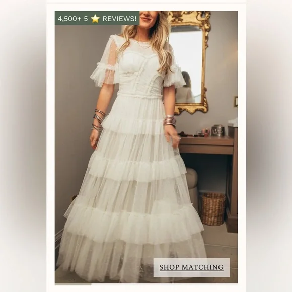 Whimsical White Tulle Dress by Ivy and Co. - Picture 1 of 6